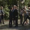Nancy Drew -- "The Haunted Ring" -- Image Number: NCD104a_0335b.jpg -- Pictured (L-R) : Scott Wolf as Carson, Martin Donovan as Everett Hudson and Riley Smith as Ryan -- Photo: Dean Buscher/The CW -- © 2019 The CW Network, LLC. All Rights Reserved.