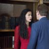 Nancy Drew -- "The Case of the Wayward Spirit" -- Image Number: NCD105b_0361b.jpg -- Pictured (L-R): Leah Lewis as George and Riley Smith as Ryan -- Photo: Dean Buscher/The CW -- © 2019 The CW Network, LLC. All Rights Reserved.