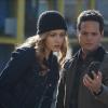 Nancy Drew -- "The Hidden Staircase" -- Image Number: NCD109a_0117b.jpg -- Pictured (L-R): Kennedy McMann as Nancy and Scott Wolf as Carson -- Photo: Shane Harvey /The CW -- © 2019 The CW Network, LLC. All Rights Reserved.