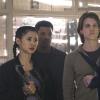 Nancy Drew -- "The Mark of the Poisoner\'s Pearl" -- Image Number: NCD110a_0277b.jpg -- Pictured (L-R): Leah Lewis as George, Tunji Kasim as Nick, Alex Saxon as Ace -- Photo: Bettina Strauss/The CW -- © 2020 The CW Network, LLC. All Rights Reserved.