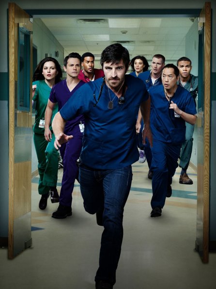 THE NIGHT SHIFT -- Season: 2 -- Pictured: Jill Flint as Jordan Alexander, Freddy Rodriguez as Michael Ragosa, JR Lemon as Kenny Fournette, Eoin Macken as TC Callahan, Jeananne Goossen as Krista Bell-Hart, Brendan Fehr as Drew Alister, Ken Leung as Topher Zia, Robert Bailey Jr. as Paul Cummings -- (Photo by: Mathieu Young/NBC)