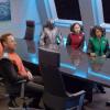 THE ORVILLE:  L-R:  J Lee, Scott Grimes, Mark Jackson, Halston Sage, Penny Johnson Jerald, Adrianne Palicki and Seth MacFarlane in the “Ja’loja” Season Two premiere of THE ORVILLE airing Sunday, Dec. 30 (8:00-9:00 PM ET/PT), following the NFL ON FOX doubleheader.  ©2018 Fox Broadcasting Co.  Cr:  FOX