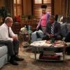 PARTNERS -- &quot;They Come Together&quot; -- Episode 1 (Airs Monday, August 4, 9:00 PM e/p) -- Pictured: (L-R) Kelsey Grammer as Allen Braddock, Daniele Watts as Laura Jackson, Martin Lawrence as Marcus Jackson, Thelma Hopkins as Ruth Jackson. CR: Byron Cohen/FX