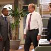 PARTNERS -- "Let's Have a Simple Gwedding" -- Episode 2 (Airs Monday, August 4, 9:30 PM e/p) -- Pictured: (L-R)  Martin Lawrence as Marcus Jackson, Kelsey Grammer as Allen Braddock, Rory O'Malley as Michael. CR: Byron Cohen/FX