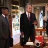 PARTNERS -- "Let's Have a Simple Gwedding" -- Episode 2 (Airs Monday, August 4, 9:30 PM e/p) -- Pictured: (L-R)  Martin Lawrence as Marcus Jackson, Kelsey Grammer as Allen Braddock, Rory O'Malley as Michael. CR: Byron Cohen/FX