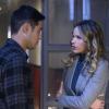PRODIGAL SON:  L-R:  Guest star Raymond Lee and Halston Sage in the "Q&A" episode of PRODIGAL SON airing Monday, Nov. 4 (9:01-10:00 PM ET/PT) on FOX. © 2019 FOX MEDIA LLC. Cr:  David Giesbrecht/FOX.