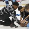 "Fire and Ice" -- James convinces a hockey player with a severe spinal injury to undergo risky surgery that could enable him to walk again. Also, James invites Walter\'s wife, FDA executive Julianna Wallace (Wendy Moniz), to Bunker Hill to persuade her to approve a new skin bio-printing trial, on PURE GENIUS, Thursday, Nov. 24 (10:00-11:00 PM, ET/PT) on the CBS Television Network. Pictured L-R: Aaron Jennings as Dr. Malik Verlaine, Reshma Shetty as Dr. Talaikha Channarayapatra, Nick Thurston as Billy Watts, and Dermot Mulroney as Dr. Walter Wallace Photo: Monty Brinton/CBS ÃÂ©2016 CBS Broadcasting, Inc. All Rights Reserved