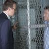 RAKE:  David Potter (David Harbour, L) visits Keegan (Greg Kinnear, R) in jail in the &quot;Hey, Good Looking&quot; episode of RAKE airing Friday, March 21 (9:00-10:00 PM ET/PT) on FOX.  &#xa9;2014 Fox Broadcasting Co.  Cr:  Isabella Vosmikova/FOX