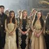 Reign -- "Coronation" -- Image Number: RE203b_0297.jpg -- Pictured (L-R): Torrance Coombs as Bash, Caitlin Stasey as Kenna, Celina Sinden as Greer, Anna Popplewell as Lola and Sean Teale as Conde -- Photo: Ben Ben Mark Holzberg/The CW -- ÃÂ© 2014 The CW Network, LLC. All rights reserved.