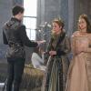 Reign -- "Spiders in a Jar" -- Image Number: RE318a_0009.jpg -- Pictured (L-R): Lewis Kirk as Martel de Guise, Megan Follows as Catherine de Medici and Rose Williams as Princess Claude -- Photo: Steve Wilkie/The CW -- ÃÂ© 2016 The CW Network, LLC. All rights reserved.