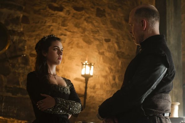 Reign -- "With Friends Like These" -- Image Number: RE401a_0725.jpg -- Pictured (L-R): Adelaide Kane as Mary, Queen of Scots and Stewart Arnott as The Earl -- Photo: Ben Mark Holzberg/The CW -- ÃÂ© 2016 The CW Network, LLC. All Rights Reserved