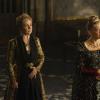 Reign -- "Hanging Swords" -- Image Number: RE407b_0261.jpg -- Pictured (L-R): Megan Follows as Catherine de Medici and Anastasia Phillips as Leeza -- Photo: Ben Mark Holzberg/The CW -- ÃÂ© 2017 The CW Network, LLC. All Rights Reserved