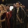 Reign -- "Pulling Strings" -- Image Number: RE409a_0371.jpg -- Pictured (L-R): Megan Follows as Catherine de Medici, Dan Jeannotte as James and Celina Sinden as Greer -- Photo: Ben Mark Holzberg/The CW -- ÃÂ© 2017 The CW Network, LLC. All Rights Reserved