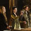 Reign -- "The Shakedown" -- Image Number: RE412a_0211.jpg -- Pictured (L-R): Celina Sinden as Greer, Adelaide Kane as Mary, Queen of Scots and Will Kemp as Lord Darnley -- Photo: Ben Mark Holzberg/The CW -- ÃÂ© 2017 The CW Network, LLC. All Rights Reserved