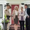 Riverdale -- "Chapter Four: The Last Picture Show" -- Image Number: RVD104a _0559.jpg -- Pictured (L-R): Martin Cummins as Sheriff Keller, Madchen Amick as Alice Cooper, Lili Reinhart as Betty Cooper, and Lochlyn Munro as Hal Cooper -- Photo: Dean Buscher/The CW -- ÃÂ© 2017 The CW Network. All Rights Reserved