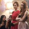 Riverdale -- "The Outsiders" -- Image Number: RVD108a_0559.jpg -- Pictured (L-R): Camila Mendes as Veronica Lodge, Marisol Nichols as Hermione Lodge, Nathalie Boltt as Penelope Blossom and Madelaine Petsch as Cheryl Blossom -- Photo: Dean Buscher/The CW -- ÃÂ© 2017 The CW Network. All Rights Reserved