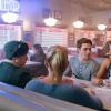 Riverdale -- "The Outsiders" -- Image Number: RVD108b_0250.jpg -- Pictured (L-R): Cole Sprouse as Jughead Jones, Lili Reinhart as Betty Cooper, KJ Apa as Archie Andrews, and Camila Mendes as Veronica Lodge -- Photo: Dean Buscher/The CW -- ÃÂ© 2017 The CW Network. All Rights Reserved