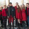 Riverdale -- "Chapter Nine: La Grande Illusion" -- Image Number: RVD109b_0240.jpg -- Pictured (Front row L-R): Nathalie Boltt as Penelope Blossom, Barclay Hope as Cliff Blossom, Madelaine Petsch as Cheryl Blossom, Tiera Skovbye as Polly Cooper, and KJ Apa as Archie Andrews -- Photo: Diyah Pera/The CW -- ÃÂ© 2017 The CW Network. All Rights Reserved