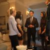 Riverdale -- "Chapter Sixteen: The Watcher in the Woods" -- Image Number: RVD203a_0050b -- Pictured (L-R): Lili Reinhart as Betty Cooper, Camila Mendes as Veronica, Mark Consuelos as Hiram Lodge, Marisol Nichols as Hermione Lodge and Cole Sprouse as Jughead -- Photo: Bettina Strauss /The CW -- ÃÂ© 2017 The CW Network. All Rights Reserved