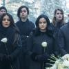 Riverdale -- "Chapter Thirty-Two: Prisoners" -- Image Number: RVD219b_0107.jpg -- Pictured (L-R): Marisol Nichols as Hermione, Camila Mendes as Veronica and Mark Consuelos as Hiram -- Photo: Katie Yu/The CW -- ÃÂ© 2018 The CW Network, LLC. All Rights Reserved.