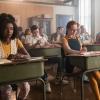 Riverdale -- "Chapter Thirty-Nine: The Midnight Club" --  Image Number: RVD304a_0076.jpg -- Pictured (L-R): Camila Mendes as Teen Hermione Gomez, Ashleigh Murray as Teen Sierra Samuels, KJ Apa as Teen Fred Andrews, Madelaine Petsch as Teen Penelope Blossom and Cole Sprouse as Teen FP Jones -- Photo: Katie Yu/The CW -- ÃÂ© 2018 The CW Network, LLC. All Rights Reserved.