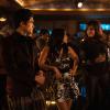 Riverdale -- "Chapter Forty-Nine: Fire Walk With Me" -- Image Number: RVD314b_0494.jpg -- Pictured (L-R): Charles Melton as Reggie, Camila Mendes as Veronica and Gina Gershon as Gladys Jones -- Photo: Jack Rowand/The CW -- ÃÂ© 2019 The CW Network, LLC. All rights reserved.