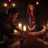 Riverdale -- "Chapter Fifty-Two: The Raid" -- Image Number: RVD317b_0125.jpg -- Pictured (L-R): Chad Michael Murray as Edgar Evernever, Zoe De Grande Maison as Evelyn Evernever and Madelaine Petsch as Cheryl -- Photo: Shane Harvey/The CW -- ÃÂ© 2019 The CW Network, LLC. All rights reserved.