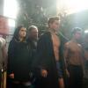 Riverdale -- "Chapter Fifty-Three: Jawbreaker" -- Image Number: RVD318b_0001.jpg -- Pictured (L-R): Camila Mendes as Veronica, Martin Cummins as Tom Keller, KJ Apa as Archie and Drew Ray Tanner as Fangs Fogarty -- Photo: Katie Yu/The CW -- ÃÂ© 2019 The CW Network, LLC. All rights reserved.