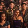 Riverdale -- "Chapter Fifty-Five: Prom Night" -- Image Number: RVD320a_0574.jpg -- Pictured (center, L-R): Casey Cott as Kevin, Vanessa Morgan as Toni and Drew Ray Tanner as Fangs Fogarty -- Photo: Dean Buscher/The CW -- ÃÂ© 2019 The CW Network, LLC. All rights reserved.