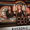 Riverdale -- "Chapter Sixty-Eight: Quiz Show" -- Image Number: RVD411a_0157.jpg -- Pictured (L-R): Camila Mendes as Veronica, Madelaine Petsch as Cheryl and Vanessa Morgan as Toni -- Photo: Cate Cameron/The CW-- © 2020 The CW Network, LLC All Rights Reserved.