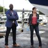 ROSEWOOD: Morris Chestnut as Beaumont Rosewood, Jr. and Jaina Lee Ortiz as Detective Villa in the "Pilot" series premiere episode of ROSEWOOD airing Wednesday, Sept. 23 (8:00-9:00 PM ET/PT) on FOX. ©2015 Fox Broadcasting Co. Cr: Jeff Daly/FOX.
