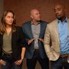 ROSEWOOD: Pictured L-R: Jaina Lee Ortiz, Domenick Lombardozzi and Morris Chestnut in the ""Lidocaine & Long-Term Lust" episode of ROSEWOOD airing Thursday, Nov. 10 (9:00-10:00 PM ET/PT) on FOX. ©2016 Fox Broadcasting Co. CR: Lisa Rose/FOX