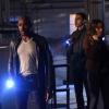 ROSEWOOD: Pictured L-R: Morris Chestnut, guest star Manny Montana and Jaina Lee Ortiz in the "Caliphoridae & Count" episode of ROSEWOOD airing Wednesday, April 4 (8:00-9:00 PM ET/PT) on FOX. ©2017 Fox Broadcasting Co. CR: Ray Mickshaw/FOX