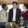 "Pilot"--When a stoic, by-the-book Hong Kong police detective, Detective Lee, travels to Los Angeles to investigate  the theft of Chinese artifacts, and what he believes to be the murder  of his sister, he is paired up with the irreverent and brash Detective Carter, and the two learn they must learn how to work together, difficult as it may be, while Lee also tries to acclimate to his new surroundings, on the series premiere of RUSH HOUR Thursday, March 31 (10:00-11:00 PM, ET/PT) on the CBS Television Network. Pictured L-R: Justin Hires as Detective Carter, John Foo as Detective Lee, and Aimee Garcia as Sergeant Didi Diaz Photo: Richard Cartwright/CBS ÃÂ©2015 CBS Broadcasting, Inc. All Rights Reserved