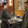 "Badass Cop" -- When Carter and Lee intervene during a highway robbery of an armed vehicle and find no cash missing, Lee begins to think this is the work of the Quantou gang, despite Carter\'s objections, in RUSH HOUR Thursday, May 12 (10:00-11:00 PM, ET/PT) on the CBS Television Network. Pictured L-R: Aimee Garcia as Sergeant Didi Diaz and Justin Hires as Detective Carter Photo: Neil Jacobs/CBS ÃÂ©2015 CBS Broadcasting, Inc. All Rights Reserved