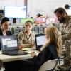 "Backwards in High Heels" -- Bravo Team partners with the British Special Air Service to rescue passengers on a hijacked plane who are taken hostage by terrorists, on SEAL TEAM, Wednesday, Jan. 2 (9:01-10:00 PM, ET/PT) on the CBS Television Network. Pictured: L to R: Jessica ParÃÂ© as Mendy Ellis, Toni Trucks as Lisa Davis and Judd Lormand as Lieutenant Commander Eric Blackburn. Photo: Erik Voake/CBS ÃÂ©2018 CBS Broadcasting, Inc. All Rights Reserved