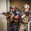"All Along the Watchtower: Part 2" -- While on a mission abroad to protect U.S. ambassador Nicole Marsden (Khandi Alexander), Bravo Team must fight off enemy attackers trying to infiltrate their compound, on SEAL TEAM, Wednesday, Nov. 6 (9:01-10:00 PM, ET/PT) on the CBS Television Network. Pictured L to R: AJ Buckley as Sonny Quinn and Lucca De Oliveira as Vic Lopez. Photo: Aaron Epstein/CBS 2019 CBS Broadcasting, Inc. All Rights Reserved.