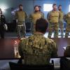 "Unbecoming an Officer" -- Jason leads Bravo Team on his first mission back following surgery, and Ensign Davis faces disciplinary action, on SEAL TEAM, Wednesday, Dec. 11 (9:01-10:00 PM, ET/PT) on the CBS Television Network. The episode was directed by series star and veteran Tyler Grey.  Pictured L to R: Toni Trucks as Lisa Davis, Tyler Grey as Trent Sawyer, AJ Buckley as Sonny Quinn, Justin Melnick as Brock Reynolds, David Boreanaz as Jason Hayes, Scott Foxx as Full Metal, Max Thieriot as Clay Spenser, and Lucca De Oliveira as Vic Lopez. Photo: Sonja Flemming/CBS ©2019 CBS Broadcasting, Inc. All Rights Reserved