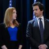 ÃÂLet the Chips FallÃÂ ÃÂ Darius and GraceÃÂs relationship is tested, and President Mackenzie (Tovah Feldshuh) attempts to bring the fractured country together while the hacktivist group Re/Syst issues a deadly edict, on SALVATION, Monday, July 30 (9:00-10:00 PM, ET/PT) on the CBS Television Network. Pictured: Jennifer Finnigan, Santiago Cabrera.  Photo: Robert Falconer/CBS ÃÂ©2018 CBS Broadcasting, Inc. All Rights Reserved