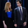 ÃÂLet the Chips FallÃÂ ÃÂ Darius and GraceÃÂs relationship is tested, and President Mackenzie (Tovah Feldshuh) attempts to bring the fractured country together while the hacktivist group Re/Syst issues a deadly edict, on SALVATION, Monday, July 30 (9:00-10:00 PM, ET/PT) on the CBS Television Network. Pictured: Jennifer Finnigan, Santiago Cabrera.  Photo: Robert Falconer/CBS ÃÂ©2018 CBS Broadcasting, Inc. All Rights Reserved