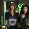 "Once Bitten, Twice Die" -- When a conflict in Eastern Europe threatens to escalate, Team Scorpion is called on to help facilitate secret peace talks to prevent World War III, on SCORPION, Monday, March 9 (9:00-9:59 PM, ET/PT) on the CBS Television Network.  Pictured: Katharine McPhee as Paige Dineen, Jadyn Wong as Happy Quinn.  Photo: Michael Yarish/CBS ÃÂ©2015 CBS Broadcasting, Inc. All Rights Reserved