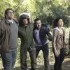 "Young Hearts Spark Fire" -- While on a mission to save lost hikers, Team Scorpion\'s helicopter crashes, igniting a massive wildfire that quickly closes in on them. Also, Sylvester must help their injured pilot who is unable to make it to safer ground, on SCORPION, Monday, March 23 (9:00-9:59 PM, ET/PT) on the CBS Television Network.  Pictured: Ari Stidham as Sylvester Dodd, unidentified actor, Eddie Kaye Thomas as Toby Curtis,  Jadyn Wong as Happy Quinn, Katharine McPhee as Paige Dineen. Photo: Sonja Flemming/CBS ÃÂ©2015 CBS Broadcasting, Inc. All Rights Reserved