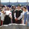 "Faire is Foul" -- For Sylvester\'s birthday, Team Scorpion visits a renaissance festival, but the revelry is cut short when a group tries to rob a nearby police evidence locker. Also, Paige grows weary of Walter\'s play-by-play of all the historical inaccuracies at the festival, on SCORPION, Monday, Nov. 13 (10:00-11:00 PM, ET/PT) on the CBS Television Network. Pictured:  Brandon Barash, Elyes Gabel, Katharine McPhee.   Photo: Bill Inoshita/CBS ÃÂ©2017 CBS Broadcasting, Inc. All Rights Reserved