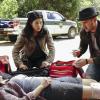 "Crime Every Mountain" -- As Cabe\'s trial looms over Team Scorpion, a simple case goes sideways when they help a father and his daughter whose plane crashes nearby. Also, Paige helps Walter navigate his feelings about Cabe\'s possible future in prison, on SCORPION, Monday, Nov. 27 (10:00-11:00 PM, ET/PT) on the CBS Television Network. Pictured: Allie Gonino, Jadyn WOmng, Eddie Kaye Thomas,    Photo: Bill Inoshita/CBS ÃÂ©2017 CBS Broadcasting, Inc. All Rights Reserved