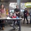 "A Christmas Car-Roll" -- On Christmas Eve, when Walter chooses work over spending quality time with his friends, he falls down the stairs and hits his head. As he lays unconscious, he enters a dream world where Team Scorpion never existed and he meets his guardian angel, on SCORPION, Monday, Dec. 18 (10:00-11:00 PM, ET/PT). Pictured: Katharine McPhee, Riley B. Smith, Ari Stidham, Jadyn Wong, Eddie Kaye Thomas.   Photo: Bill Inoshita/CBS ÃÂ©2017 CBS Broadcasting, Inc. All Rights Reserved