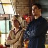 "A Christmas Car-Roll" -- On Christmas Eve, when Walter chooses work over spending quality time with his friends, he falls down the stairs and hits his head. As he lays unconscious, he enters a dream world where Team Scorpion never existed and he meets his guardian angel, on SCORPION, Monday, Dec. 18 (10:00-11:00 PM, ET/PT). Pictured: Tina Majorino, Elyes Gabel.   Photo: Bill Inoshita/CBS ÃÂ©2017 CBS Broadcasting, Inc. All Rights Reserved