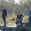 "Gator Done" -- Team Scorpion heads to the bayou to track down a cagey alligator in order to stop a deadly mosquito-borne virus, and Paige teaches Walter the concept of the "white lie." Also, Walter hits Cabe with a tranquilizer gun and Toby must save his life, and Sylvester and Ralph help Patty when the mean girls at her school force her to get a dreaded tardy slip, on SCORPION, Monday, March 19 (10:00-11:00 PM, ET/PT) on the CBS Television Network. Pictured: Eddie Kaye Thomas, Katharine McPhee, Robert Patrick,  Elyes Gabel.    Photo: Bill Inoshita/CBS ÃÂ©2018 CBS Broadcasting, Inc. All Rights Reserved