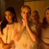 SCREAM QUEENS: Chanels on SCREAM QUEENS premiering September 2015 on FOX. ©2015 Fox Broadcasting Co. Pictured L-R: guest-star Ariana Grande, Emma Roberts, Abigail Breslin and Billie Lourd. CR: Steve Dietl/FOX