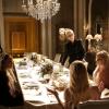 SCREAM QUEENS: L-R: Diego Boneta, Billie Lourd, Emma Roberts, Jamie Lee Curtis and Abigail Breslin in the "Thanksgiving" episode of SCREAM QUEENS airing Tuesday, Nov. 24 (9:00-10:00 PM ET/PT) on FOX. ©2015 Fox Broadcasting Co. Cr: Patti Perret/FOX.