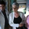 SCREAM QUEENS: L-R: John Stamos, Jamie Lee Curtis and Emma Roberts in the all-new “Blood Drive” episode of SCREAM QUEENS airing Tuesday, Nov. 15 (9:01-10:00 PM ET/PT) on FOX. Cr: Michael Becker / FOX. © 2016 FOX Broadcasting Co.